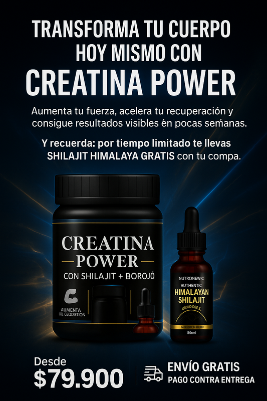 Creatina Power con shilajit + Gotero